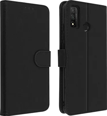Image de Avizar, Portefeuille Flip Cover, étui à rabat en similicuir pour Huawei P smart 2020, Noir