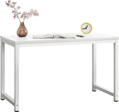 Produktbild von [cs.casa] Psací stůl Herning White Výškově nastavitelný kancelářský stůl 75x120x60cm Stůl Počítačový stůl Pracovní stůl PC stůl