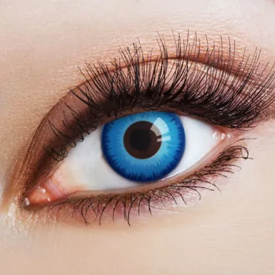 Produktbild von aricona Blaue Farbige Cosplay Kontaktlinsen Halloween Jahreslinsen Farbig