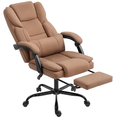 Produktbild von Ergonomischer Bš¹rostuhl, Schreibtischstuhl mit verstellbarer Rš¹ckenlehne, h?henverstellbar, 65 x 67 x 111šC119 cm, braun