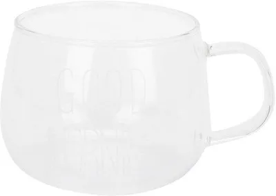 Immagine prodotto di Tazza termica a doppia parete - Trasparente - In vetro borosilicato - Con manico - Ideale per bevande calde - Perfetta per cappuccino/latte