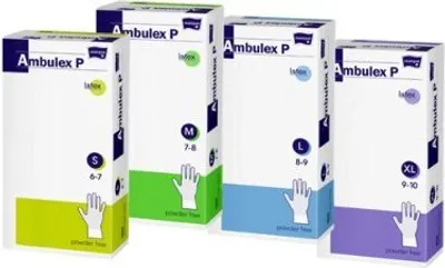 Produktbild von Ambulex Handschuhe Latex Ungepudert Medium | Packung (100 Stück)
