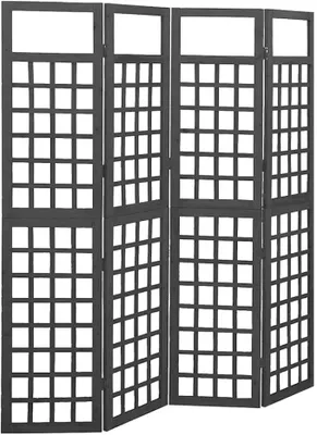 Imagen del producto de Panel divisor "Spalier", de 4 piezas, madera maciza de abeto, color , 161 x 180 cm