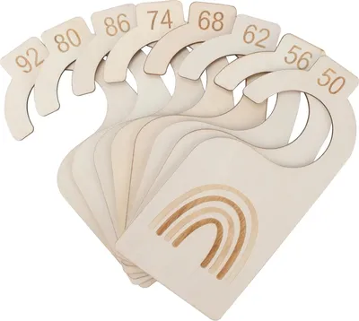 Immagine prodotto di Divisori per armadio abbigliamento neonati - Organizer per abbigliamento bambini - Legno - 50-92 cm