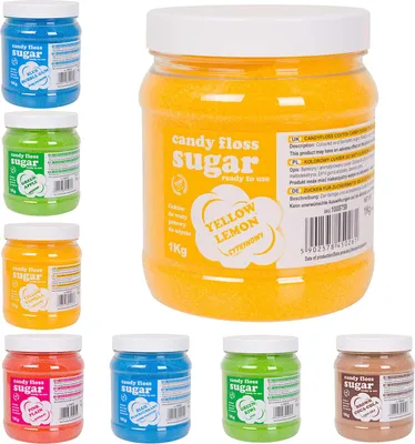Produktbild von Bunte Zuckerwatte mit verschiedenen Geschmacksrichtungen, Set mit 8 x 1 kg