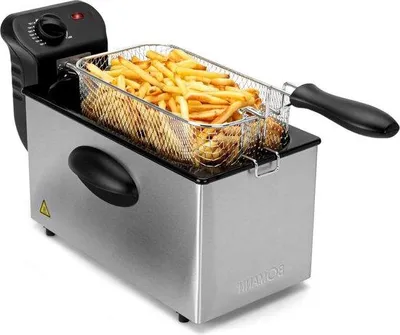 Immagine prodotto di Friggitrice elettrica da 3 litri, nera e in acciaio inossidabile