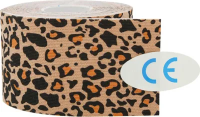 Produktbild von Baumwoll-elastisches, selbstklebendes Sport-Tape, Zerrungsverletzung, Muskel-Taping, Umreifungsbandage, Leopardenmuster