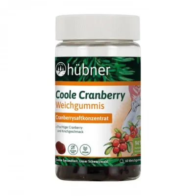 Obrázok produktu pre Hübner - Chladivé brusnicové mäkké žuvačky - 150g