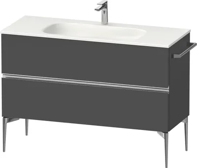 Image de Duravit Sivida Meuble sous-lavabo, 2 tiroirs, poignée profilée chromée, 1210x477x592mm, pour Sivida, SV4653010490000