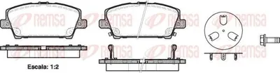 Produktbild von REMSA Bremsbeläge Satz Vorne Bremsklötze für HONDA CIVIC VIII Hatchback (FN, FK) 1205.02