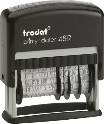 Immagine prodotto di timbro a banda di parole trodat Printy Dater 4817, con data, SB-