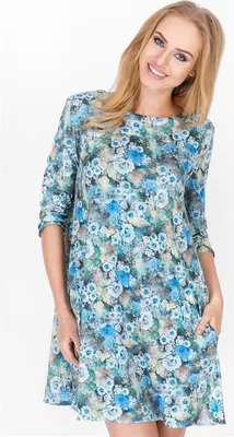 Produktbild von Kleid elegant Mini-Kleid Blumen Muster; 3/S/36