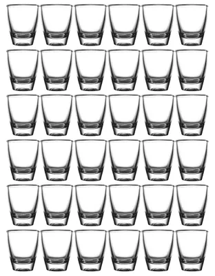 36er Set Eiervormige Shotgläser, Kristallklar, Bleifrei, Spülmaschinenfest
