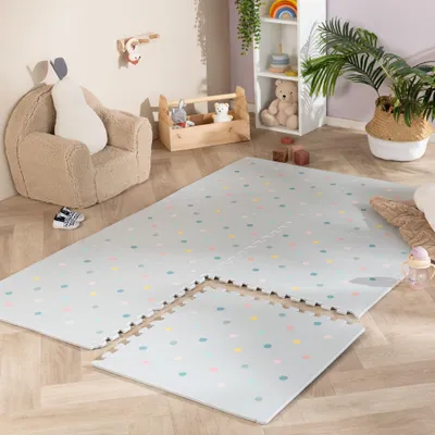 Produktbild von Volero - Puzzlematte - Alfie Dots Hellgrau - 120x180cm - Kinderzimmer, Babyzimmer