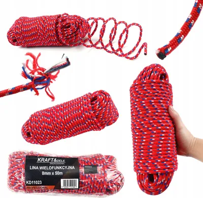 Zdjęcie produktu dla Kraft&Dele KD11023 lina wielofunkcyjna 50M 8mm