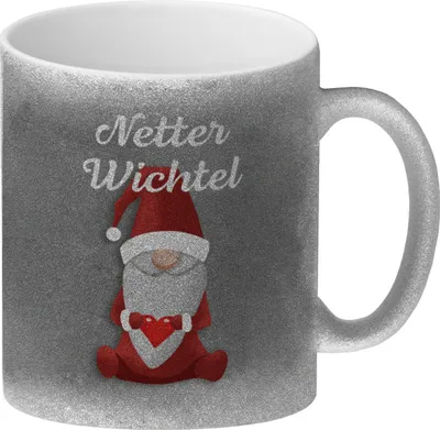 Produktbild von Netter Wichtel böser Wichtel Kaffeetasse für Weihnachten mit witzigen Wichteln