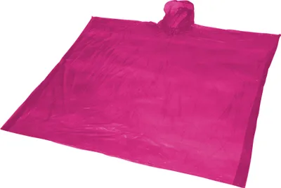Image de Bullet Poncho de pluie unie Ziva, jetable, avec sac PF211 (90 x 120cm) (Rose)