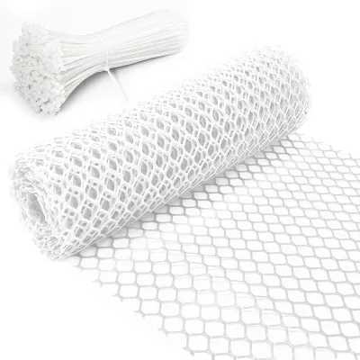 Bodenschutzgitter 6 m x 40 cm, Kunststoff, feinmaschig, weiß