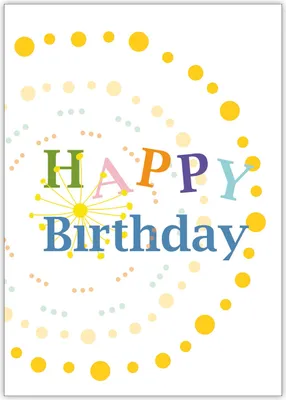 Produktbild von kunterbunte Geburtstagskarte für Geburtstage: Happy Birthday