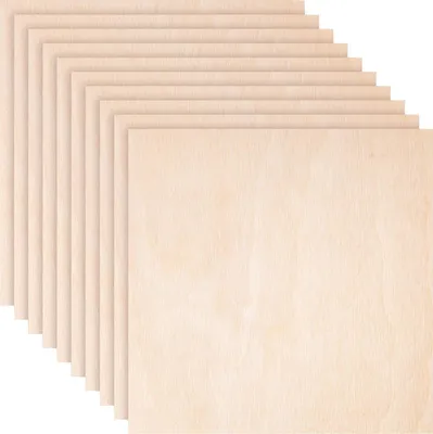 Obrázok produktu pre Creative Deco 20 Štvorcový preglejkový list 3 mm | 400 x 400 (+/-0,5) mm | Brezová preglejka Tenké drevené polotovary | Ideálny list na rezanie pílou Značkové lakovanie Laserové rezanie CNC router