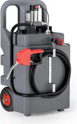 Image de Wiltec Distributeur de diesel nomade – 55 x 45 x 105 cm – 180 W – Capacité 120 l, débit 40 l/min – Jerrycan de carburant portable – Station service mobile