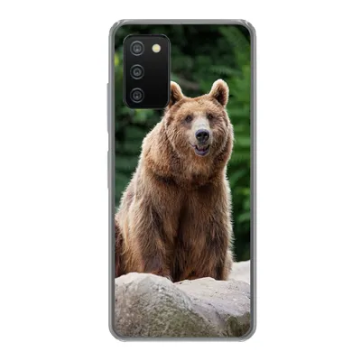 Produktbild von MuchoWow® Handyhülle Schutzhülle Hülle für Samsung Galaxy A03s Wald - Bär - Steine Silikon Softcase Handy Hülle - Schutz