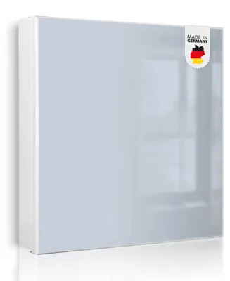Zdjęcie produktu dla Metalowa szafka na klucze banjado, wymiary 30 x 30 cm, z 32 haczykami, z możliwością wykorzystania jako tablica magnetyczna, korpus czarny, zawiasy po prawej stronie, kolor lodowoniebieski [SKGW1 0038]