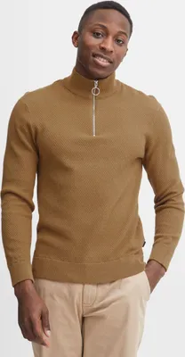 Produktbild von CASUAL FRIDAY CFKarlo Herren Strickpullover Troyer Feinstrick Pullover mit Stehkragen und Reißverschluss