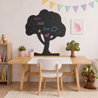 Zdjęcie produktu dla Naklejki tablicowe – zmywalne, samoprzylepne naklejki ścienne – DUŻE DRZEWO – 70 x 65 cm