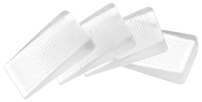 Produktbild von 4-teiliges Türkeil-Set aus Gummi, rutschfeste Fensterstopper, Türstopper, Türstopper aus Gummi, Kunststoffkeile für Badezimmer, Balkontüren, Kinderzimmer (transparent)