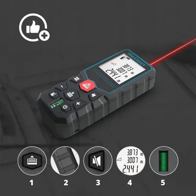 Zdjęcie produktu dla Miernik odległości Mileseey - laserowy (dalmierz) 100m