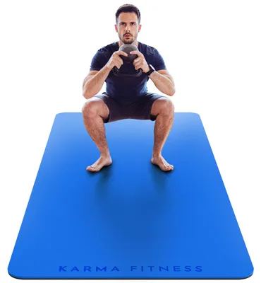 Immagine prodotto di Tappetino da allenamento extra spesso, 10 mm, 183 x 81 cm, con superficie antiscivolo in TPE, ideale per Pilates e altro