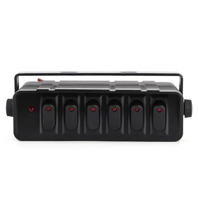 Obrázek produktu pro 6?Gang Rocker Switch Box Controller 3P Red Light Universal pro 12?24V Car RVs Marine Boat Yacht