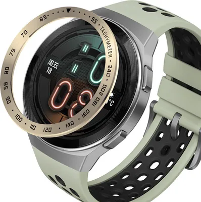 Zdjęcie produktu dla INF Retro Gold Bezel dla Huawei Watch GT2E - Czarny tekst