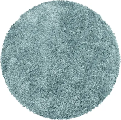 Image de Ayyildiz | Tapis Shaggy Fluffy - 160 cm x 160 cm - Bleu Ciel - Doux et Antiallergique