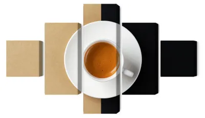Productafbeelding van Meerdelig Canvas Schilderij Italiaanse Koffies 200x120 cm
