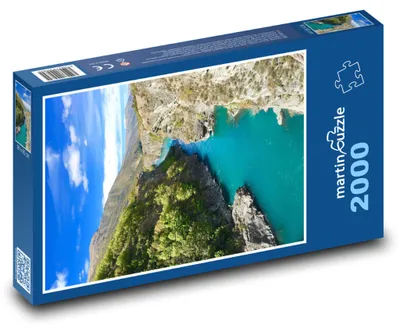 Produktbild von martinpuzzle - Puzzle 2000 Teile - Berg - Fluss, Wälder
