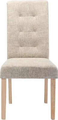 Produktbild von Stuhl 2er-Set - Stoff & Holz - Beige - VILLOSA