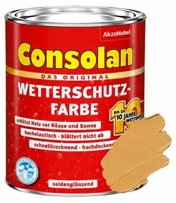 Produktbild von Consolan Wetterschutz-Farbe 0,75 L sandgelb
