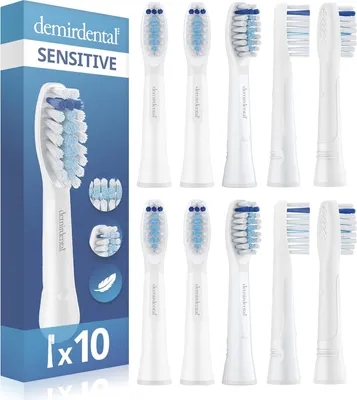 Produktbild von 10er demirdental gmbh Sensitive Aufsteckbürsten für Oral-B Pulsonic & Oral B Pulsonic Slim | Luxe | Clean