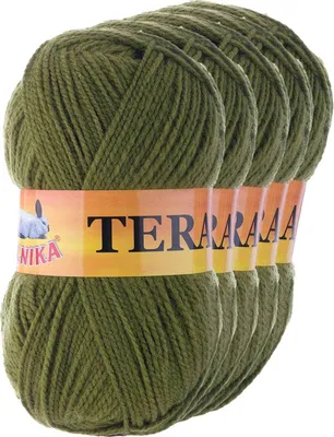 Produktbild von 5 x 100g Strickgarn TERA Uni Strickwolle Handstrickgarn Klassikgarn