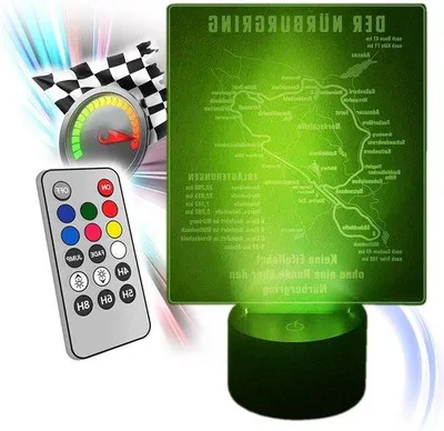 Image de Lampe de nuit 3D moderne avec 6 couleurs et interrupteur