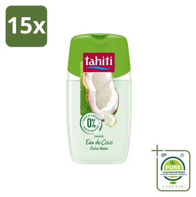 Obrázek produktu pro 15 kusů sprchového gelu Tahiti, kokosová voda - 0% barviva - 250 ml - velkopack