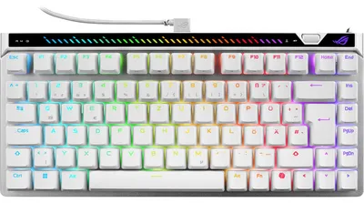 Zdjęcie produktu dla ASUS ROG Falchion Ace 75 HE WHT, Przewodowa, USB, Magnetic-mechanical key switch, QWERTZ, RGB LED, Biały