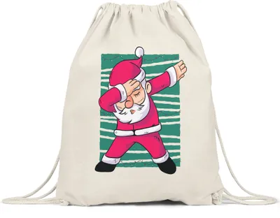 Produktbild von Weihnachtsmann Turnbeutel Gymsack Weihnachtsparty Weihnachtsmusik Merry Christmas Frohes Fest Weihnachten Winter