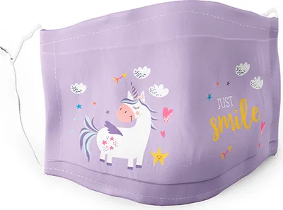 Produktbild von Gute Laune Maske – Kids – "Just smile" - Schutzmaske - Gesichtsmaske - Atemschutzmaske - Geschenke für Dich