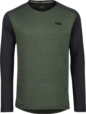 Produktbild von iXS Herren Jersey Flow X Longsleeve , Olive - Grün Schwarz, XS