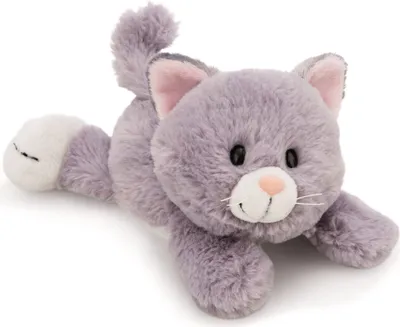 Produktbild von NICI Plüsch Katze grau 20cm, liegend GRÜN