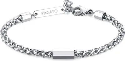 Immagine prodotto di Bracciali Bracciale a catena Sagapò collezione argento Ripple - uomo