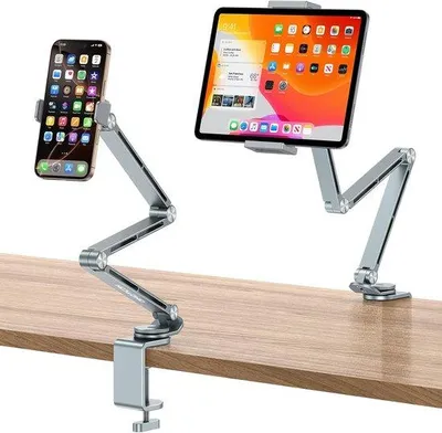Produktbild von Famanu Tabletständer mit drehbarem Arm – stabiler Halter für Bett und Schreibtisch